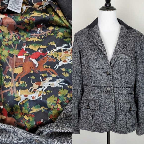 CAbi Jackets & Blazers - EUC CAbi Fox Hunt Wool Blend Fitted Equestrian Riding Blazer #629